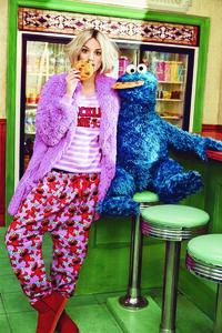 Crop Fluffy Gown, Tickle Me Roomy Long Sleeve Tee, Elmo Relaxed Pant, Peter's Famous Homeboots