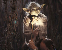 Frank Oz Yoda with light