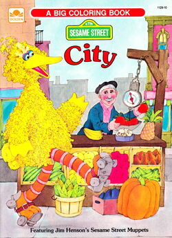 Golden Book - A Giant Coloring Book - Elmo on the Go - Sesame Street (1994)