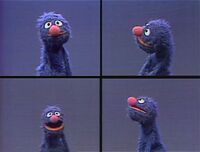 3 clones of Grover appear in frame with the original. (First: Episode 0718)