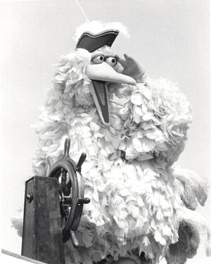 Big Bird posing as "" during a trip to City Island in .