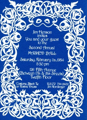 Second annual ball invitation, 1984.