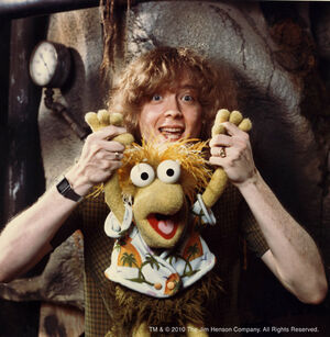 Whitmire with his Fraggle Rock character, Wembley Fraggle.