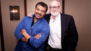 Host Neil deGrasse Tyson with guest Frank Oz