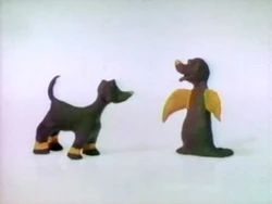 Clay animation two puppies