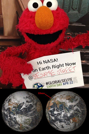 Elmo NASA Global Selfie April 22, 2014