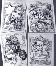 Fisher-Price Muppet puzzle concept art Pencil on Vellum 11x14 inches 1981