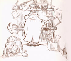 Doc/Sprocket/Doc's Workshop, presentation booklet sketch (prior to the casting of Gerry Parkes as Doc).