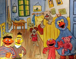 Bedroom in Arles for Sesamstraat’s 35th anniversary