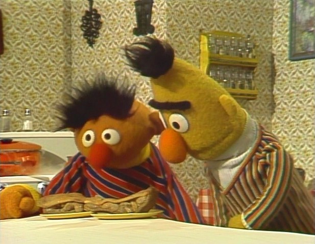 Ernie and Bert's apartment is the home of Ernie and Bert on Sesame...
