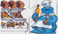 Cookie Monster as a baker