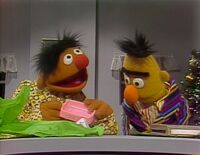 Ernie and Bert open each other's presents...