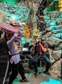 Kanja Chen assists Jordan Lockhart with Wembley