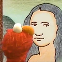 Mona Lisa & Elmo"Right in the Middle of My Face"