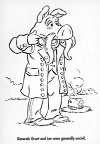 Andy and Randy as General Grant and General Lee