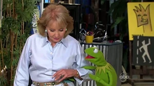 Barbara Walters with Kermit.
