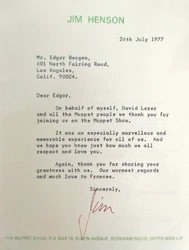 Bergen.jpg (639 KB) Letter from Jim Henson to Edgar Bergen July 26th, 1977
