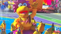 Gobo Fraggle balloon at the 2023 6abc Dunkin' Donuts Thanksgiving Day Parade