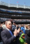 First item on Kermit’s itinerary after the Muppets were named New York City’s Family Ambassadors: Attend the New York Yankees' home opener with NYC Mayor Michael Bloomberg.