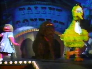 Mr. Snuffleupagus' debut on the Sesame Street Live stage.