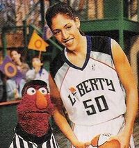 Rebecca Lobo, the WNBA appeared: Sesame Street season 27, 1995