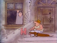 H for hot dog (First: Episode 1180)