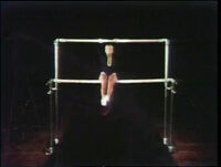 'Beginning' and 'End' She performs an uneven bars routine. (First: Episode 0532)