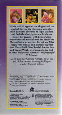 Playhouse Video USA, Back Cover
