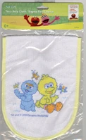 Pancho Contreras and Big Bird; terry burp cloth