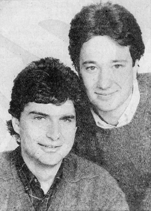 The Norm: Moffatt (left) and Peter McCowatt, ca