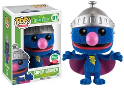 Sesame Street #01: Flocked Super Grover (2016 Funko Shop exclusive — 4,000 pieces)