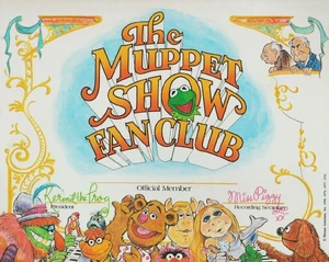 Membership certificate for The Muppet Show Fan Club, illustrated by 