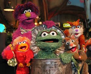 Oscar the Grouch at Sesame Tree