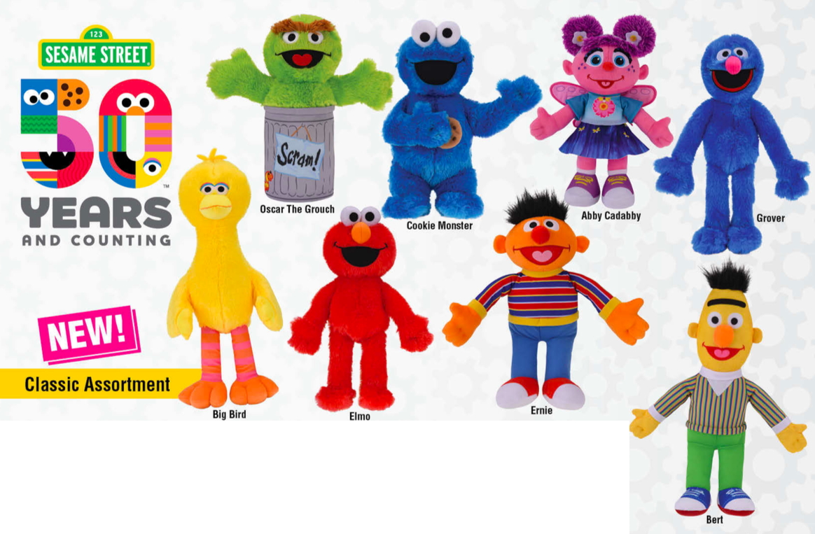 7 Sesame Street Plush 50th Anniversary 2019 Toy Factory for sale online 