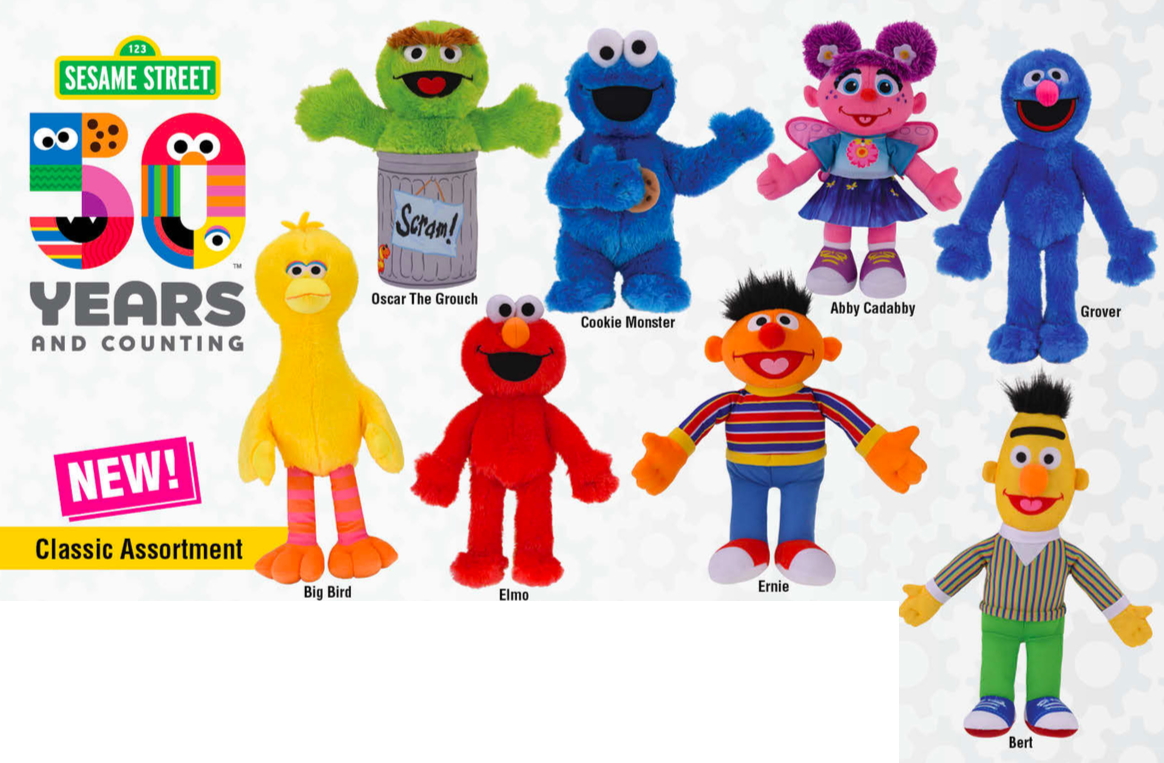 Sesame street hot sale 50th anniversary toys