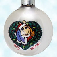 "Merry Kissmas," 1984, Glass Ball (front)