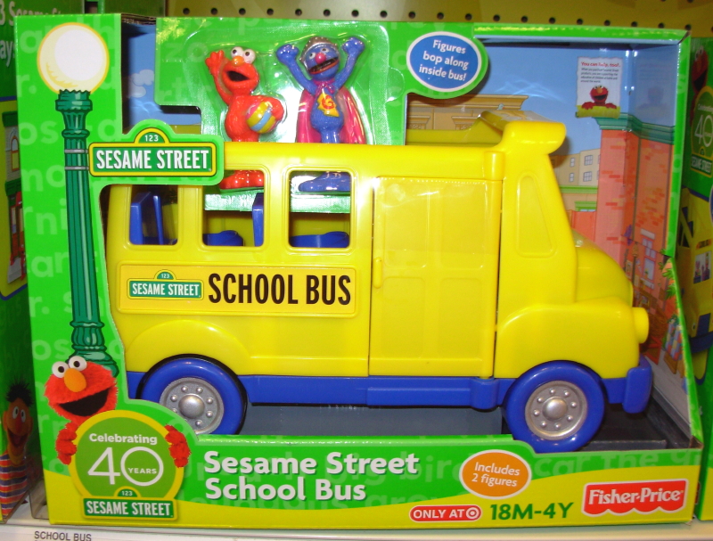 playskool sesame street school bus