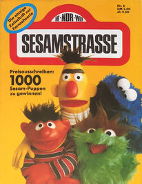 1974 Nr. 6 (Questor hand and finger puppets are prizes in a giveaway contest in the following four issues, starting with Ernie. During this era, the hand puppets are featured regularly in photo material.)