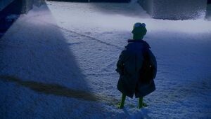 Kermit in front of BBAD.