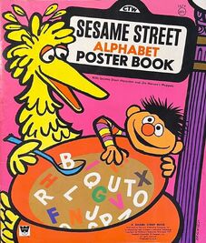 Sesame Street Alphabet Poster Book (sticker book) Roger Bradfield 1971