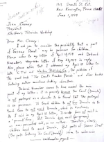 Letter to Joan Ganz Cooney (June 1, 1979) (page 1 of 2)
