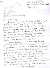 Letter to Joan Ganz Cooney (June 1, 1979) (page 1 of 2)