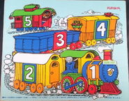 "Cookie Monster's Number Train" look-inside puzzle 5pcs, 1974