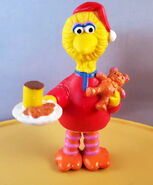 Big Bird waiting for Santa with milk, cookies, and Radar