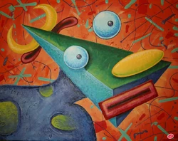 detail of Hiroshi's painting of Gladys, as done by Mike Pantuso