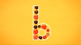 13 botones (buttons) form a letter b.