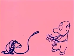 ManDogDiscussion-BlueOnPink