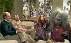 Aughra on display for an interview with Jim Henson and Frank Oz on Good Morning Britain