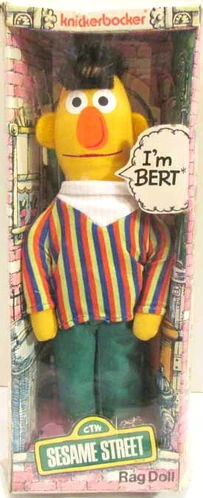 Poupées Vintage Bert Et Ernie – Sesame Street – Figurines Années 80 – Occasion