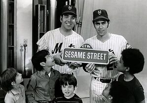 Ed Kranepool (left)New York Mets Sesame Street